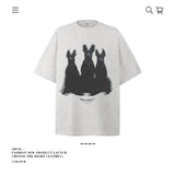 American vintage street T-shirt pure cotton men's and women's summer loose