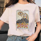 Women's Tarot Card Flower Funny Time Ladies Cartoon Fashion