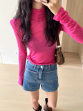 Women Long Sleeve Slim Bottoming Shirt