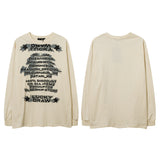Men Long Sleeve Shirt Letter Printing Couple's Tops Street Casual Long Sleeve T-shirt Men and Women