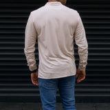 Men T Shirt Men's V-neck Casual Long Sleeve T-shirt