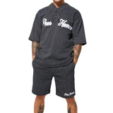 Men Co-Ords Summer Fashion Casual Short Sleeve Shirt Men's Suit