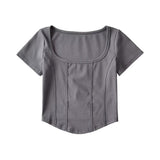 Women T-Shirt Summer Slim Short-Sleeved Tops Women
