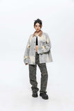Unisex Jacket Autumn Monochrome Denim Coat Women's Clothing
