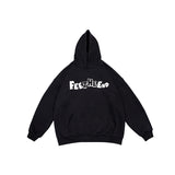 Unisex Hoodie Loose Letter Print Pullover Hooded Sweater