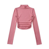 Women T-Shirt Bottoming Shirt Women's Tight Top T-shirt