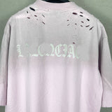 Men T-shirts LOGO washed and worn old T-shirts short sleeves loose and casual