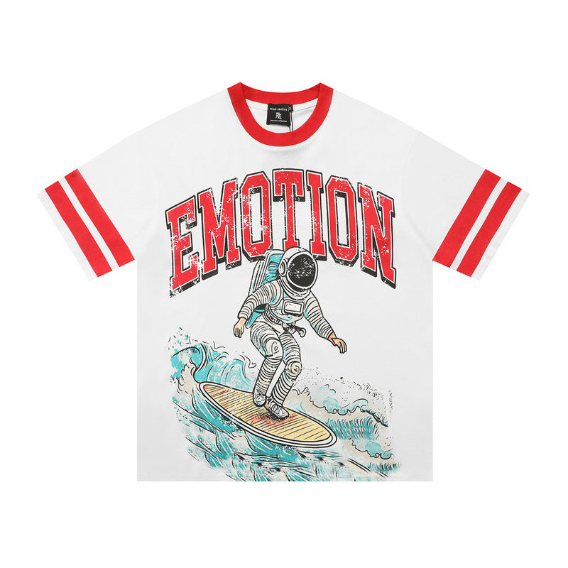 Mixed Emotion T-Shirt Skull Print Hip Hop Short Sleeve T-Shirt