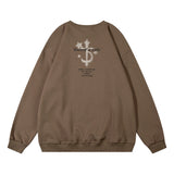 Men Hoodie Printed Crew Neck Sweatshirt Men Loose Casual Long Sleeves
