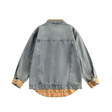 Unisex Jacket Autumn Contrast Colors False-Two-Piece Coat Women's Clothing