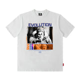 Men T Shirt Couple Wear Reflective Letter Personality Printed Short Sleeve T-shirt