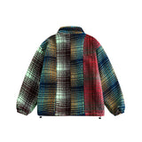 Unisex Jacket Winter Vintage Colored Mosaic Cotton Jacket
