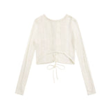 Women Sweater Girls' Loose Short Knitted Top