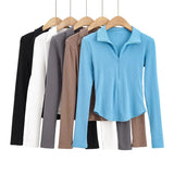 Women T-shirt Autumn Undershirt Slim Sweater Women's T-shirt