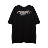 Men T Shirt Hip Hop Cartoon Short Sleeve T-shirt Men and Women Loose