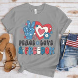 Women's Independence Day T Shirt round Neck Short Sleeve T-shirt