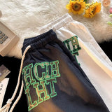 Men Sweatpants Casual Shorts Men's Summer Vintage Embroidered Loose Sports
