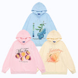 Men Hoodie Fruit Printed Sweater Men's Spring and Autumn Leisure Loose Sports