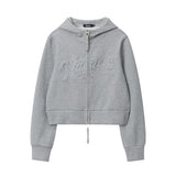 Women Hoodie Hooded Cardigan Sweater Women's Casual Short