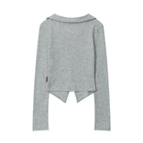 Women Long Sleeve T-Shirt Long Sleeve T-shirt Women's Casual Shoulder V-neck Short Top