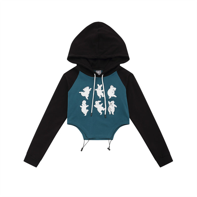 Women Hoodie Hoodie Women's Fall Color-Blocking Long Sleeve Pullover