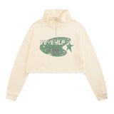 Women Hoodie Short Sweater Girls' Autumn Loose Top