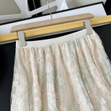 Women Skirt Tulle Skirt Midi Skirt Summer Graceful Skirt Skirt