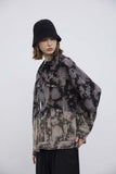 Unisex Jacket Fall Paisley Washed Jacket Women's Clothing