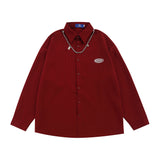 Men Long Sleeved T Shirt Simple Style Long Sleeve Shirt Men's Ins Loose Lapels Shirt Fashion