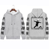 Jujutsu Kaisen Gojo Satoru Print zipper Hoodies Funny