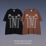 Men's T Shirt Fashion Brand Letter Print Short-Sleeve T-shirt Men's and Women's Design Sense Loose
