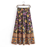Women Skirt Women's Vintage Flower Print Skirt