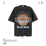 American vintage street T-shirt pure cotton retro men's and women's summer loose