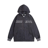 Unisex Jacket Autumn Letter Hooded Casual Sweatshirt