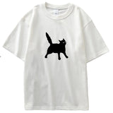 scratch cat pixel print  cotton short sleeve