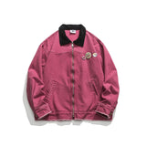 Unisex Jacket Autumn Stitching Washed Jacket Coat Women's Clothing