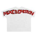 Mixed Emotion T-Shirt Crew Neck Loose Short Sleeve