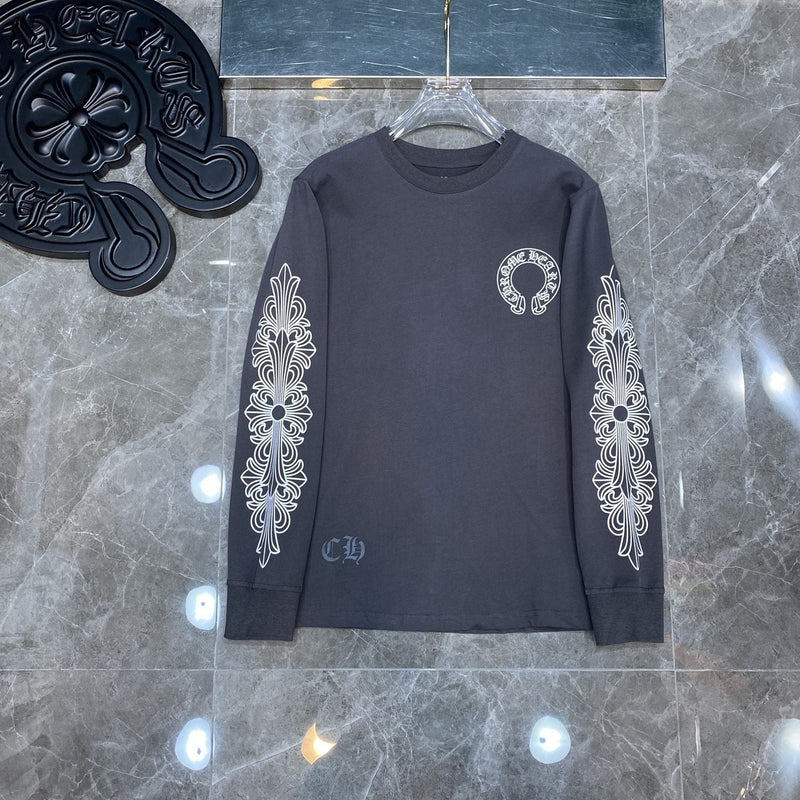 Chh Chrome Heart Long Sleeve Shirt Unisex Fashion Loose Long Sleeve Shirt