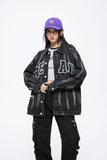 Unisex Jacket Autumn High Street Embroidery Denim Coat Women's Clothing