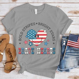 Women's Independence Day T Shirt round Neck Short Sleeve T-shirt Women's Top