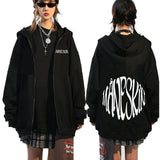 Italian Rock Band Maneskin Logo Zipper Hoodie Men's