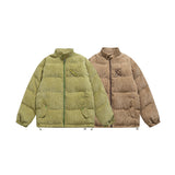 Unisex Jacket Winter Coral Fleece Drawstring Cotton-Padded Coat for Women
