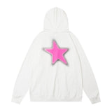 Men Hoodie Five-Pointed Star Letter Printed Hoodie