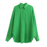 Women T-Shirt Women's Autumn Loose Mid-Length Long Sleeve Shirt