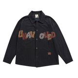 Men Long Sleeved T Shirt Letter Embroidered Long Sleeve Shirt Men's Loose Shirt Casual Top