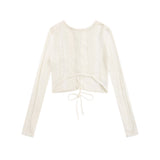 Women Sweater Girls' Loose Short Knitted Top