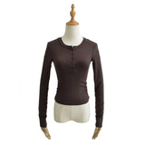 Women T-Shirt Long Sleeve Bottoming Shirt T-shirt Autumn Women's Top