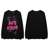 Men Long Sleeve Shirt Letter Embroidered Long Sleeve Bottoming T-shirt Men's and Women's Tops