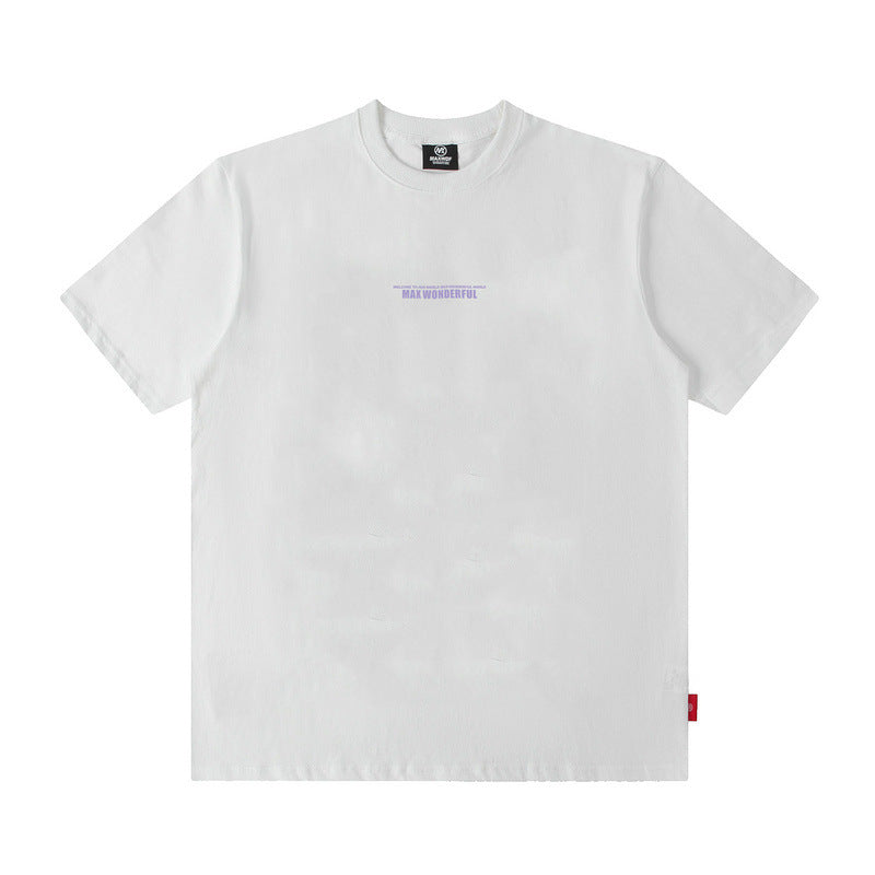 Men T Shirt Short-Sleeved T-shirt Men's Trendy Hip Hop Print Loose Men's Clothing