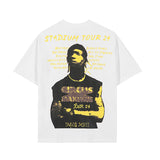 Travis Scott T-Shirt Travis Scott 24ssTOUR EUROPE Crew Neck Short Sleeve